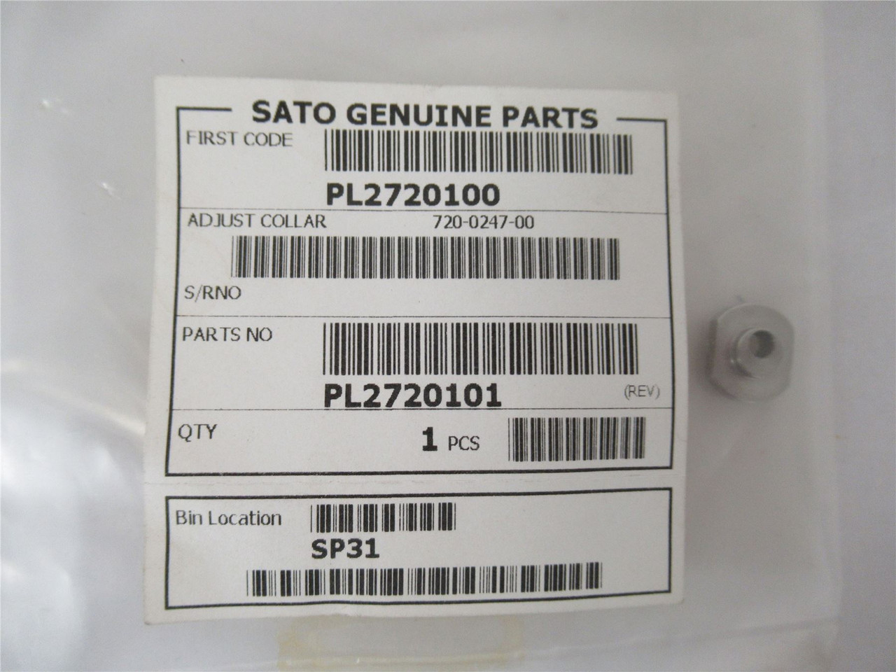 Sato PL2720100; Lot-3 Adjust Collar