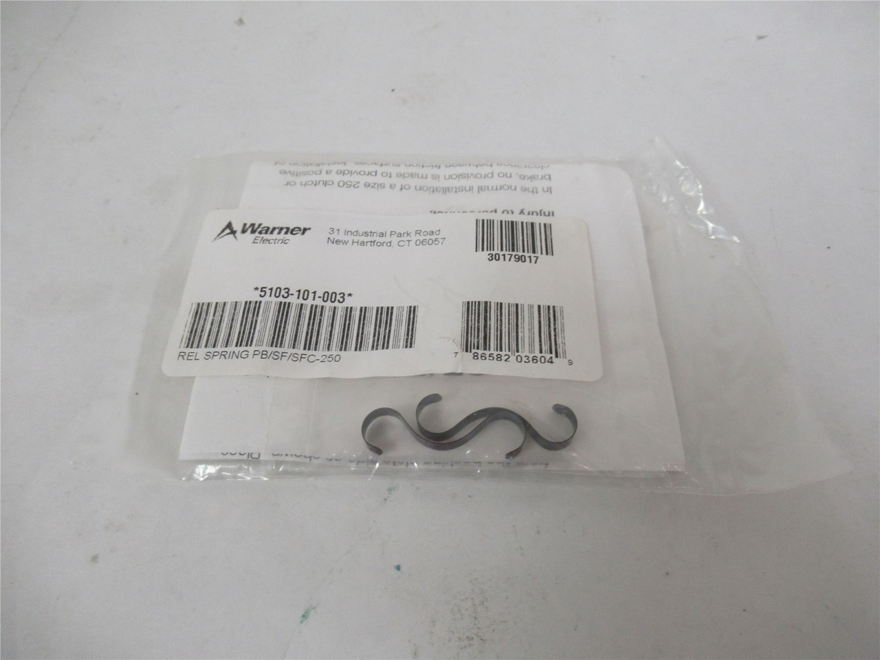 Warner ELectric 5103-101-003; Release Spring Accy 250