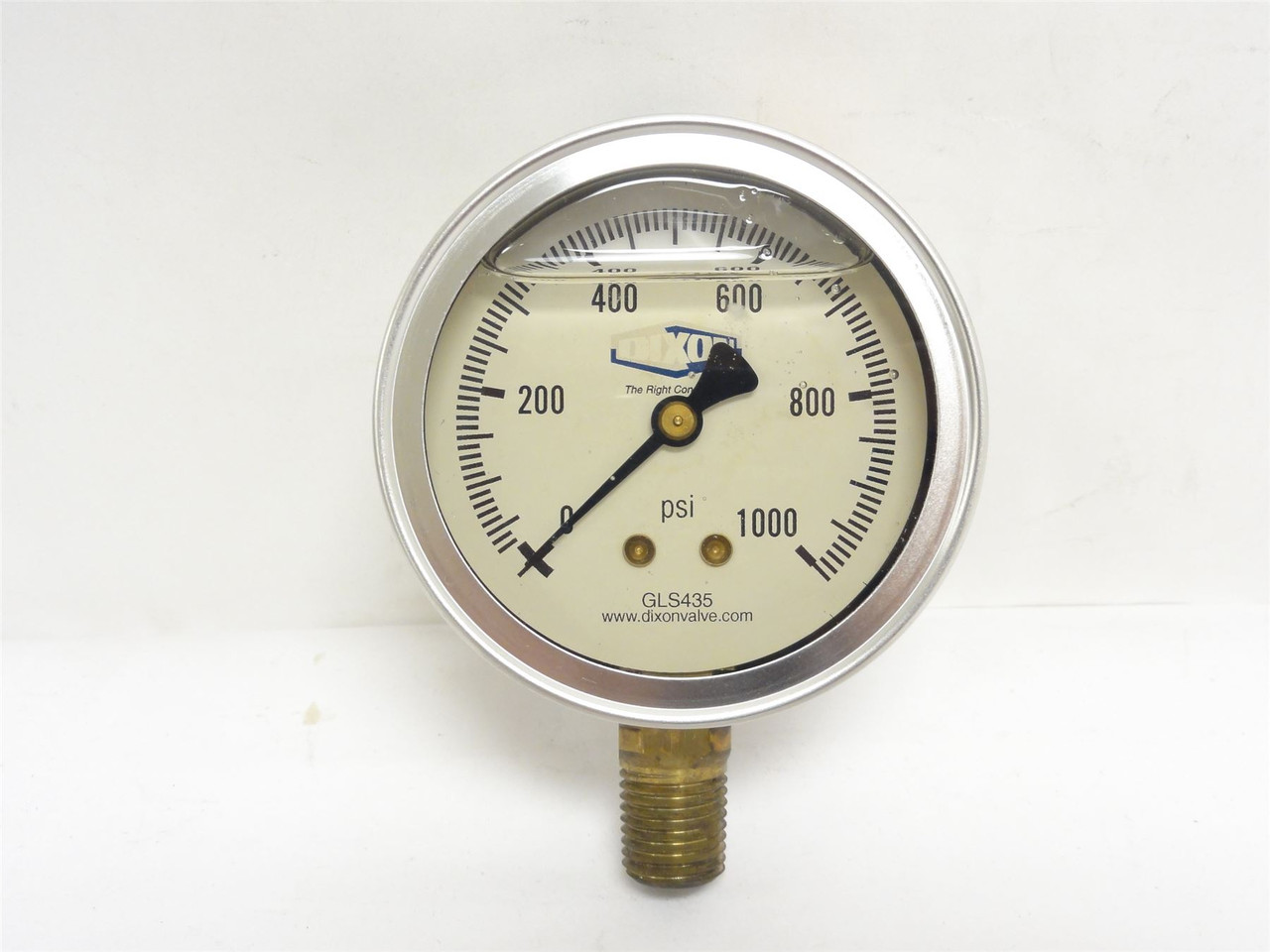 Dixon GLS435; Liquid Filled Pressure Gauge SS Case; 0-1000PSI