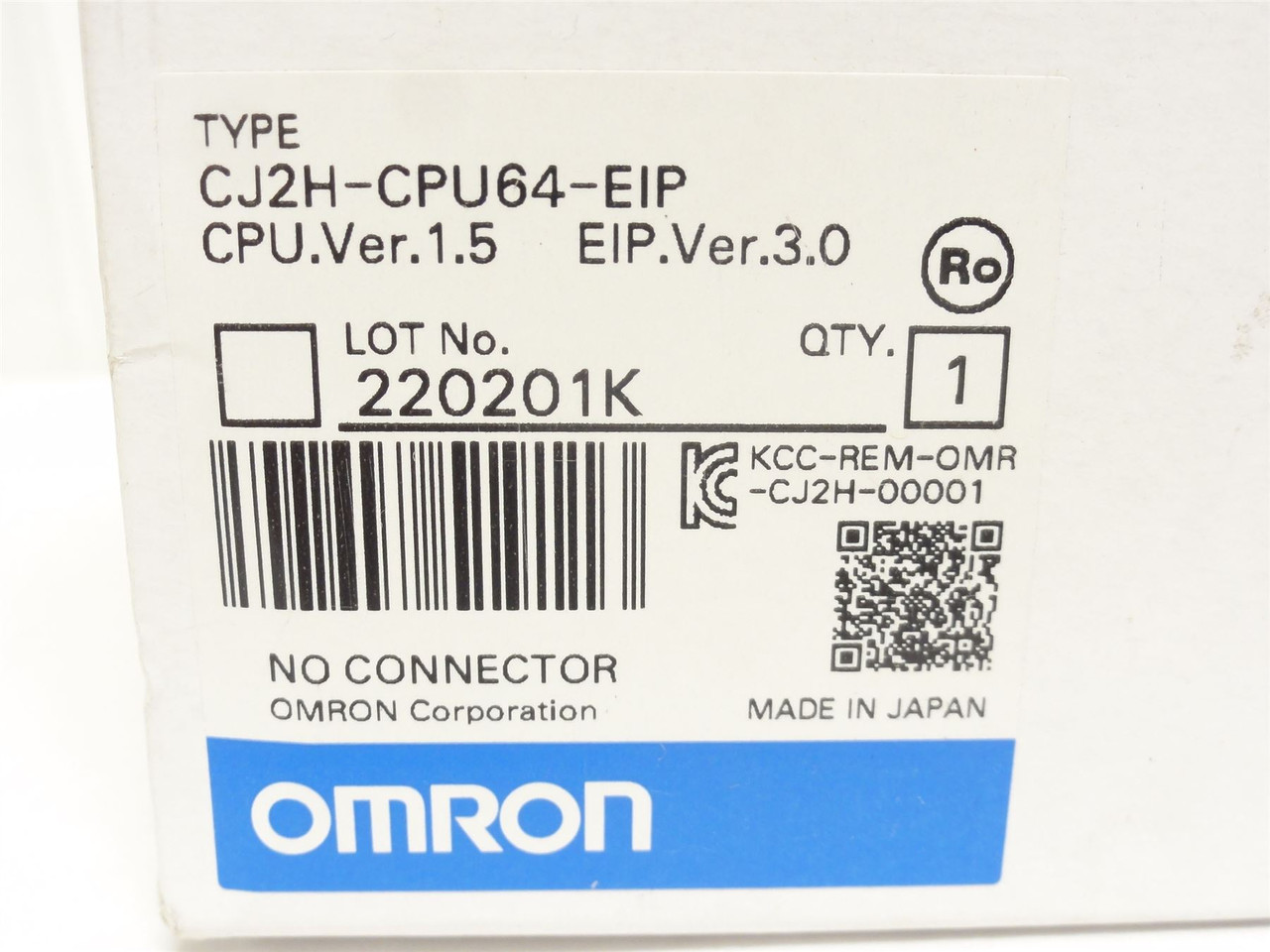 Omron CJ2H-CPU64-EIP; PLC Module 0.7 AMP 5 VDC  2560 I/O MAX