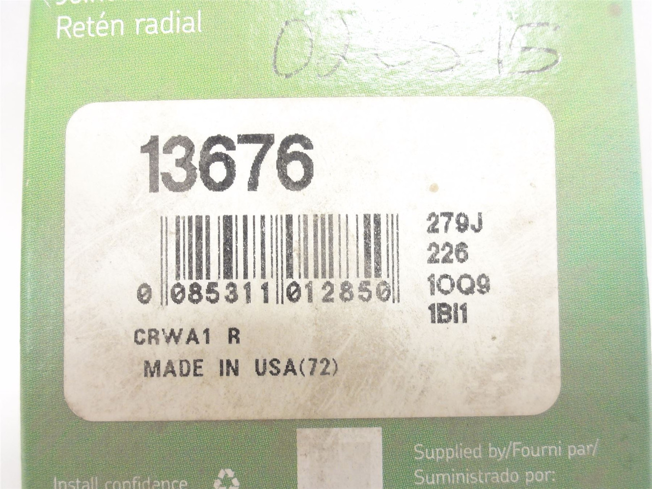 SKF 13676; Oil Seal; 1-3/8"ID x 2-1/4"OD x 5/16" Width