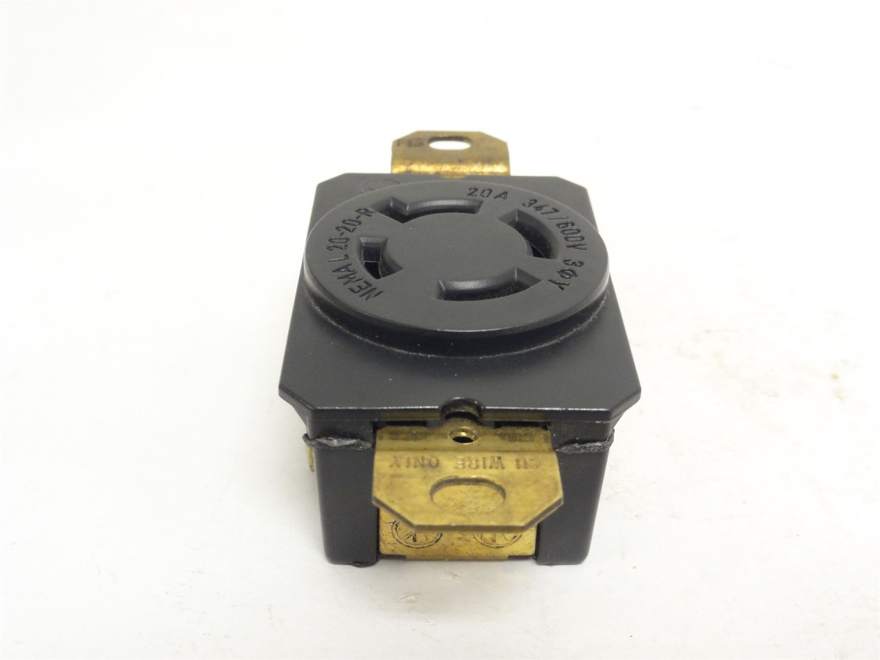 Legrand L2020-R; Single Locking Receptacle; 20A; 347/600VAC