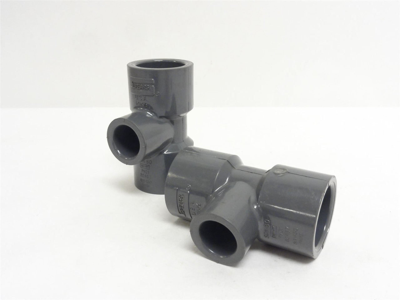 Spears 801-130; Lot-2 Tee Pipe Fittings 1" x1" x 1/2" Slip