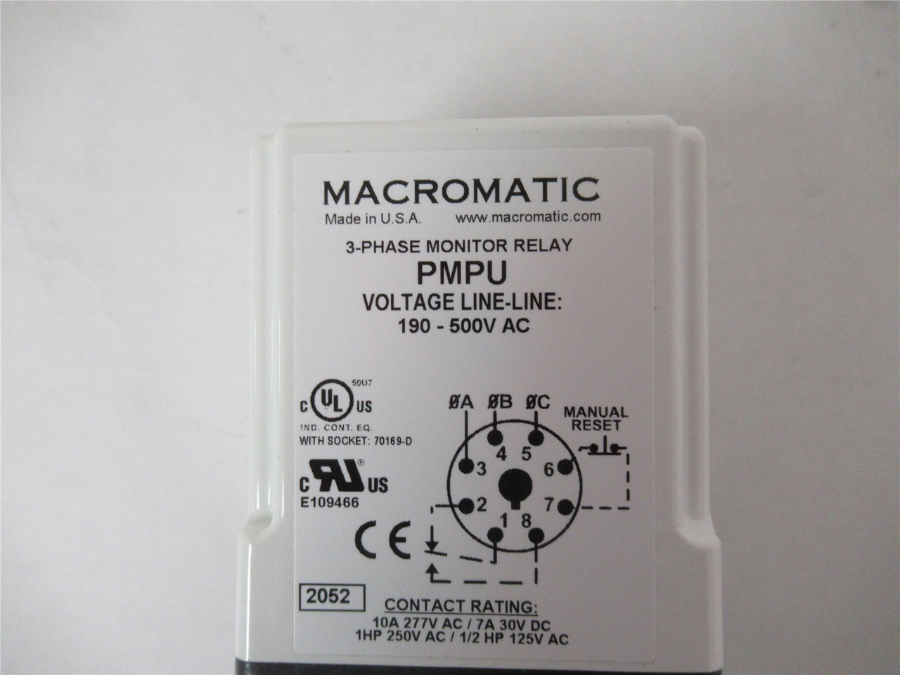 Macromatic PMPU; Monitor Relay 3 Phase 190-500V AC