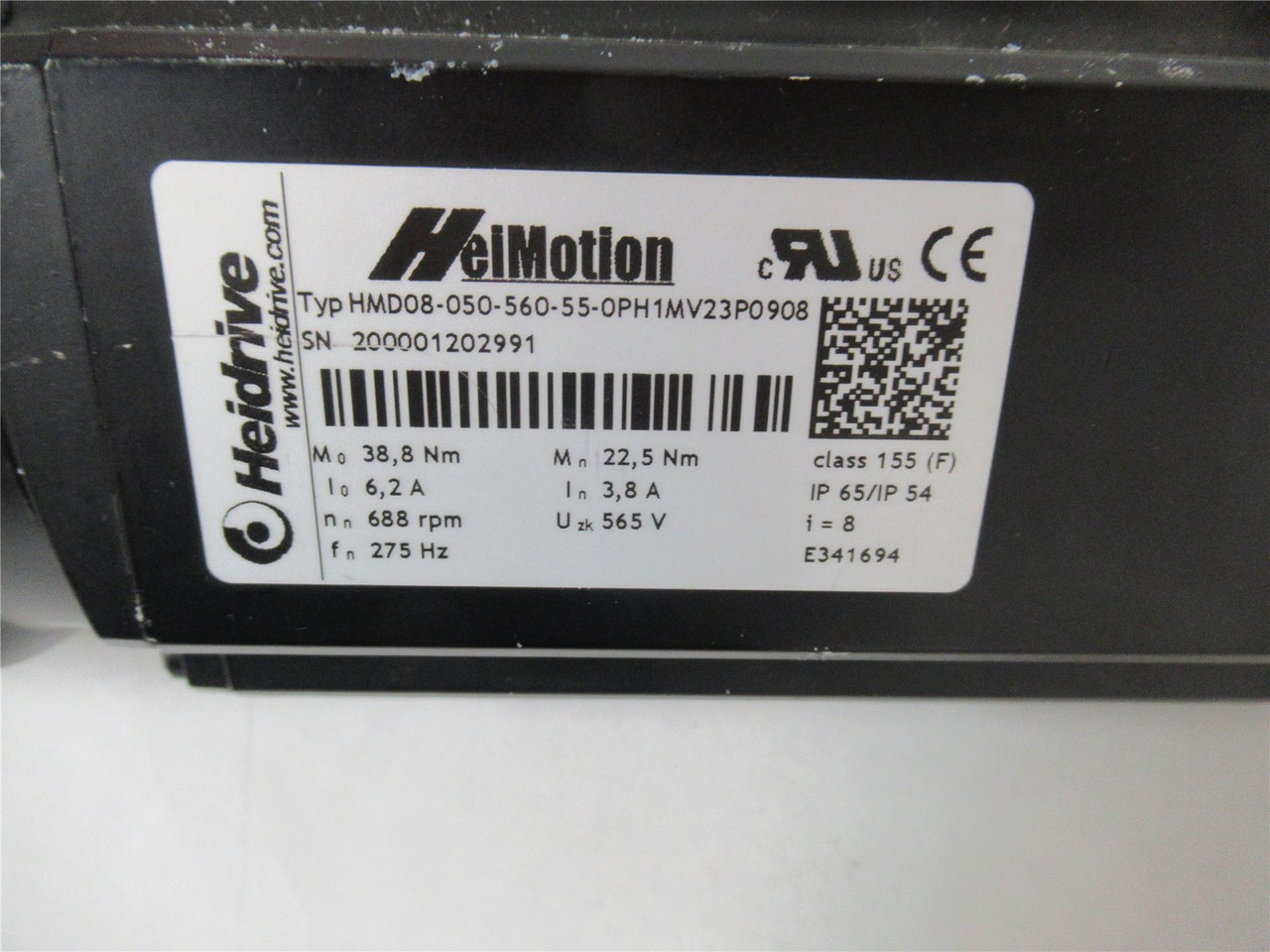Heidrive HMD08-050-560-55-0PH1MW23P0908 ; Servo Motor 688RPM
