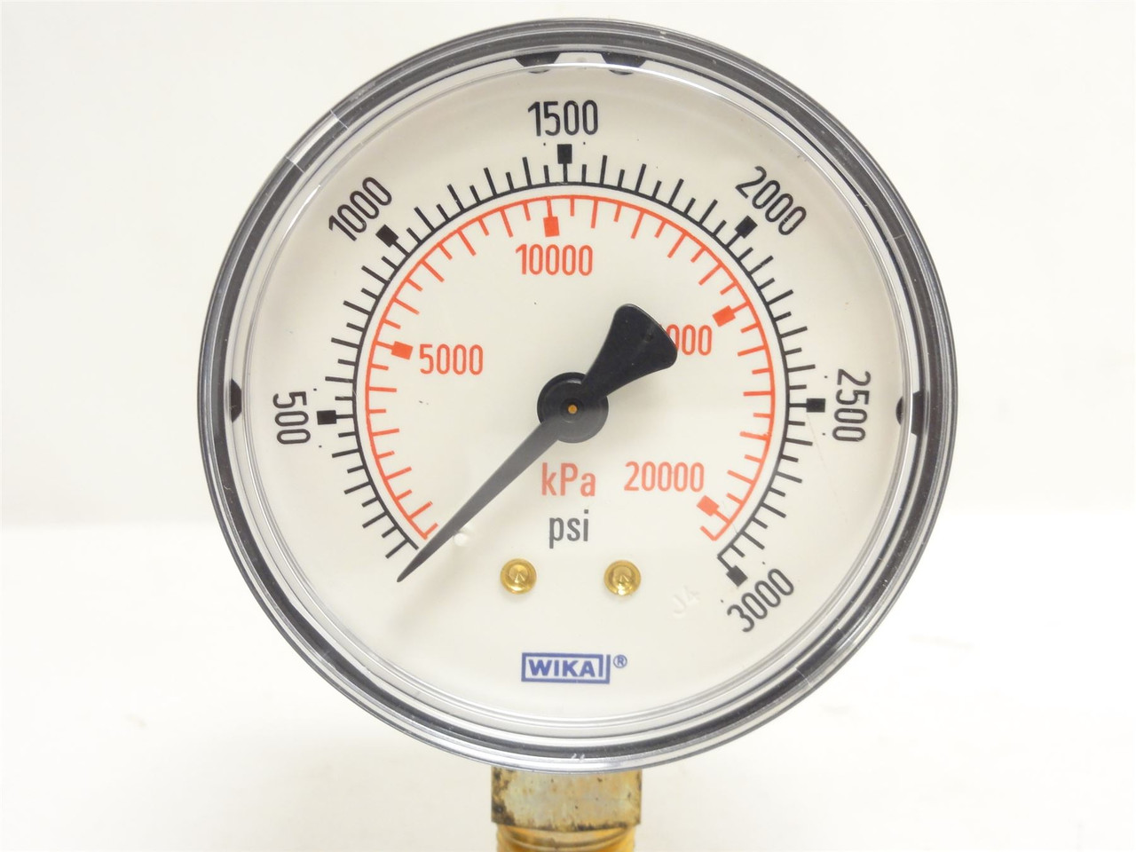 Wika 3990684; Hydraulic Gauge 0-3000PSI; 2-1/2" Dial; 1/4NPT