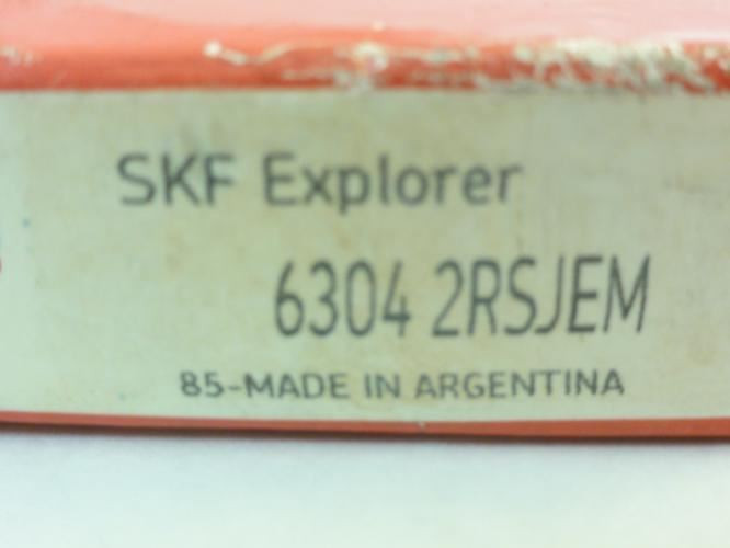 SKF 6304-2RSJEM; Ball Bearing; 20mm ID; 52mm OD; 15mm Width