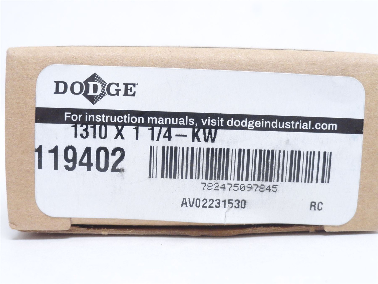 Dodge 1310x1-1/4-KW; Taper Lock Bushing 119402; 1-1/4"ID