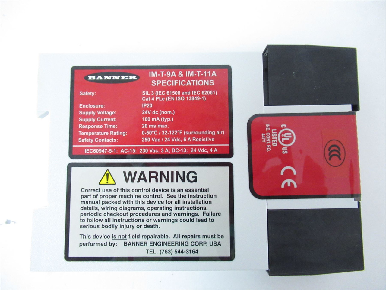 Banner IM-T-11A 61424; Safety Relay SIL3; 24 VDC 2NO+1NC