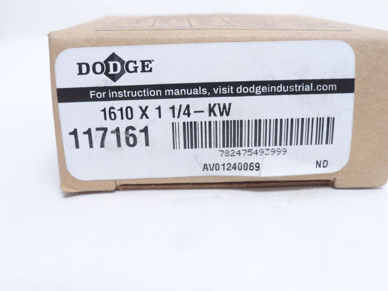 Dodge 1610x1-1/4-KW; Taper Lock Bushing 117161; 1-1/4"ID
