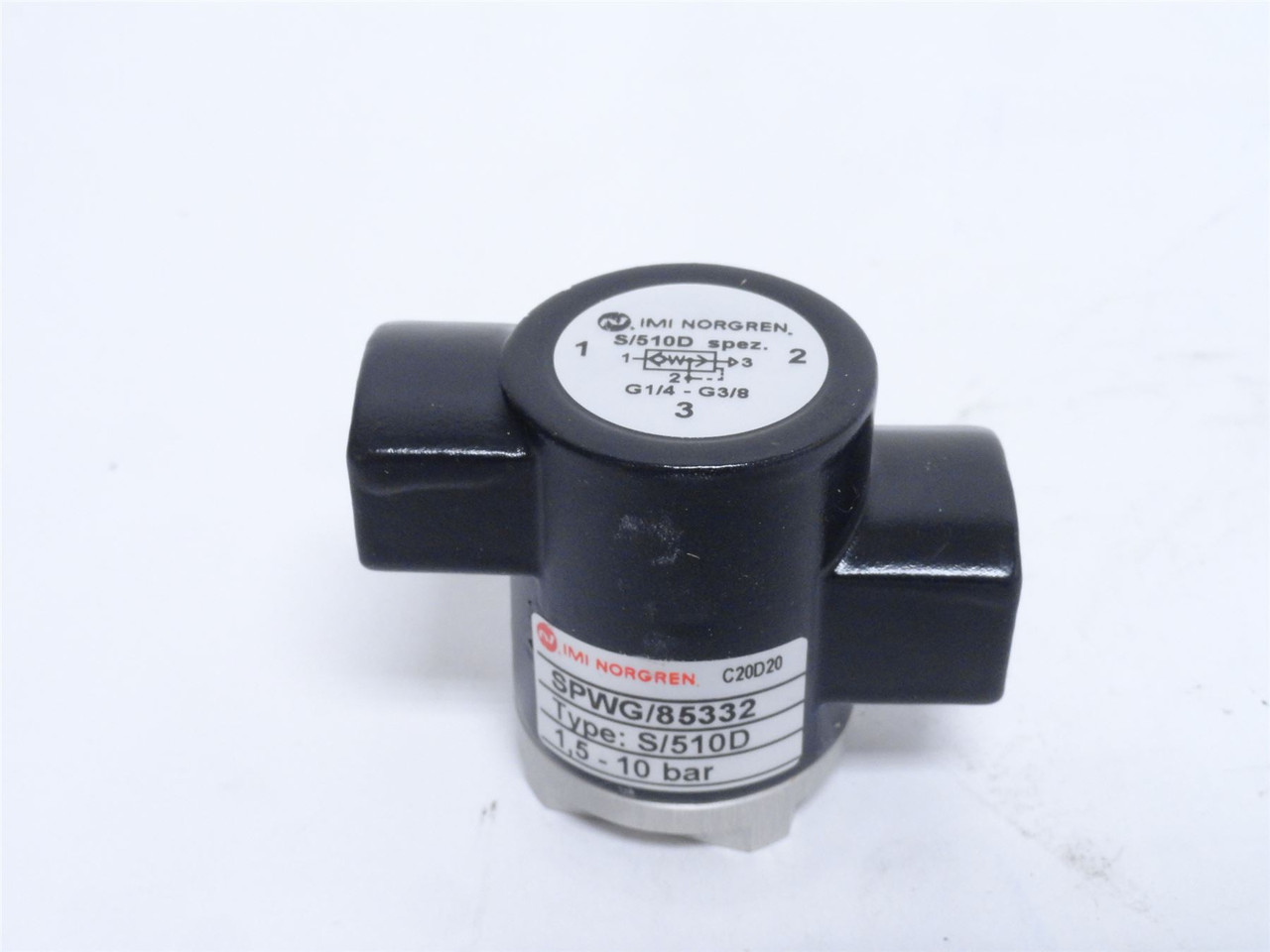 Norgren S/510D; Pneumatic Exhaust Valve 1/4 x 3/8NPT; 10BAR