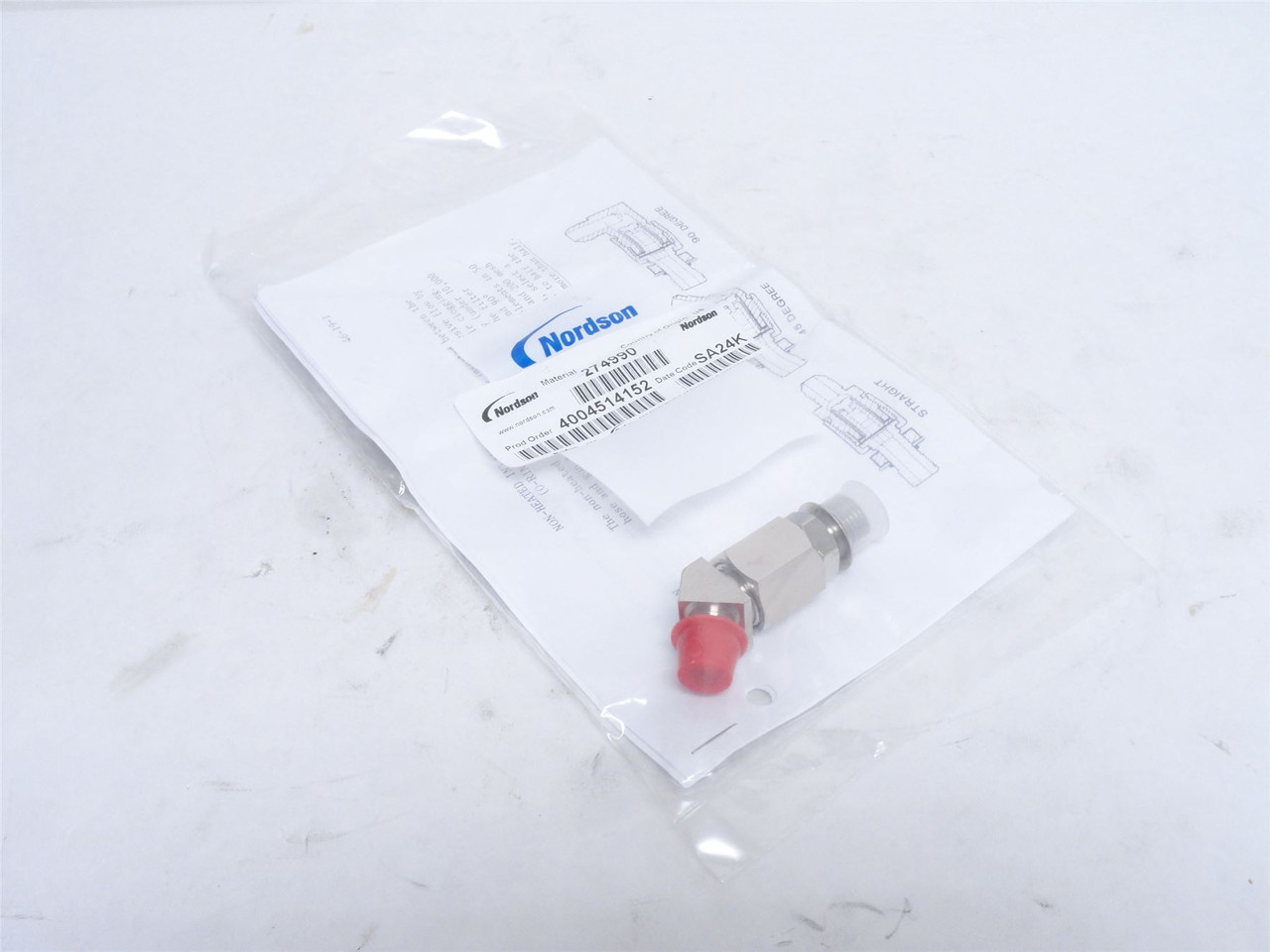 Nordson 274990; Hot Melt Head Inline Filter; 45Deg; 100 Mesh