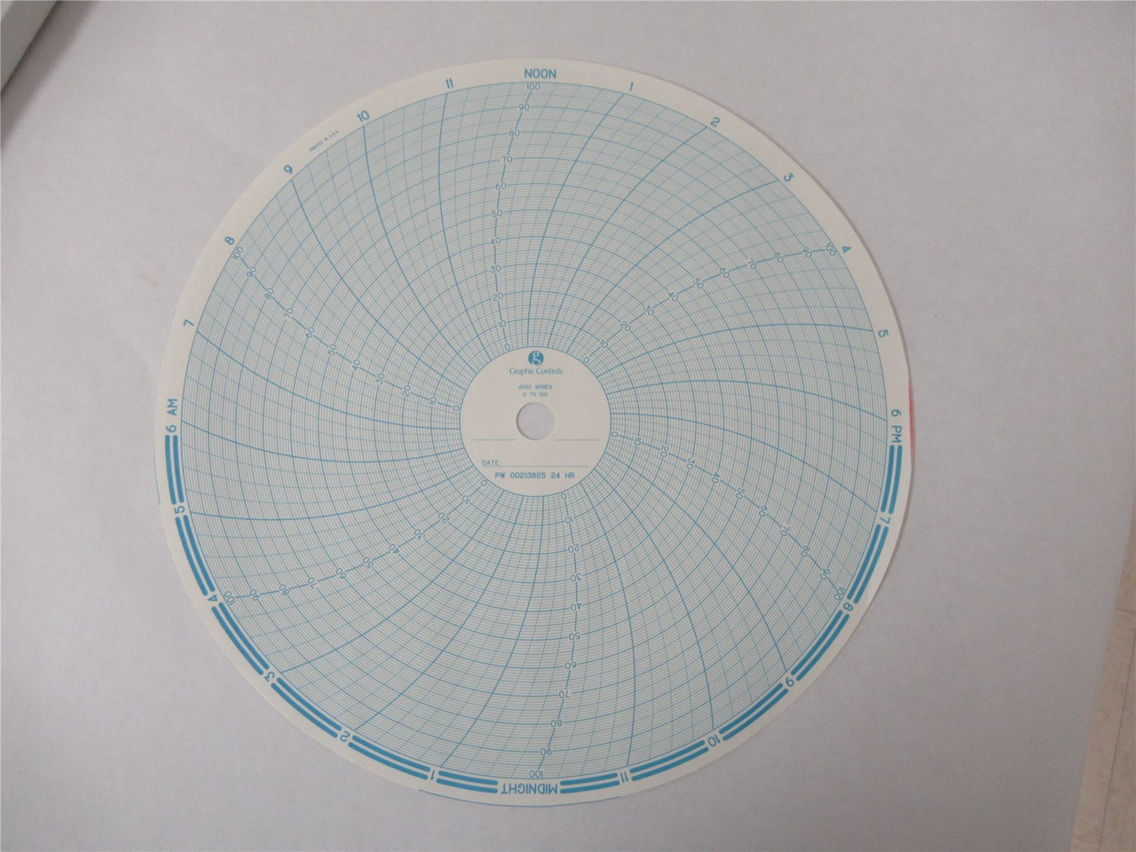 Graphic Controls 10960707; Lot-100 Recording Charts Partlow
