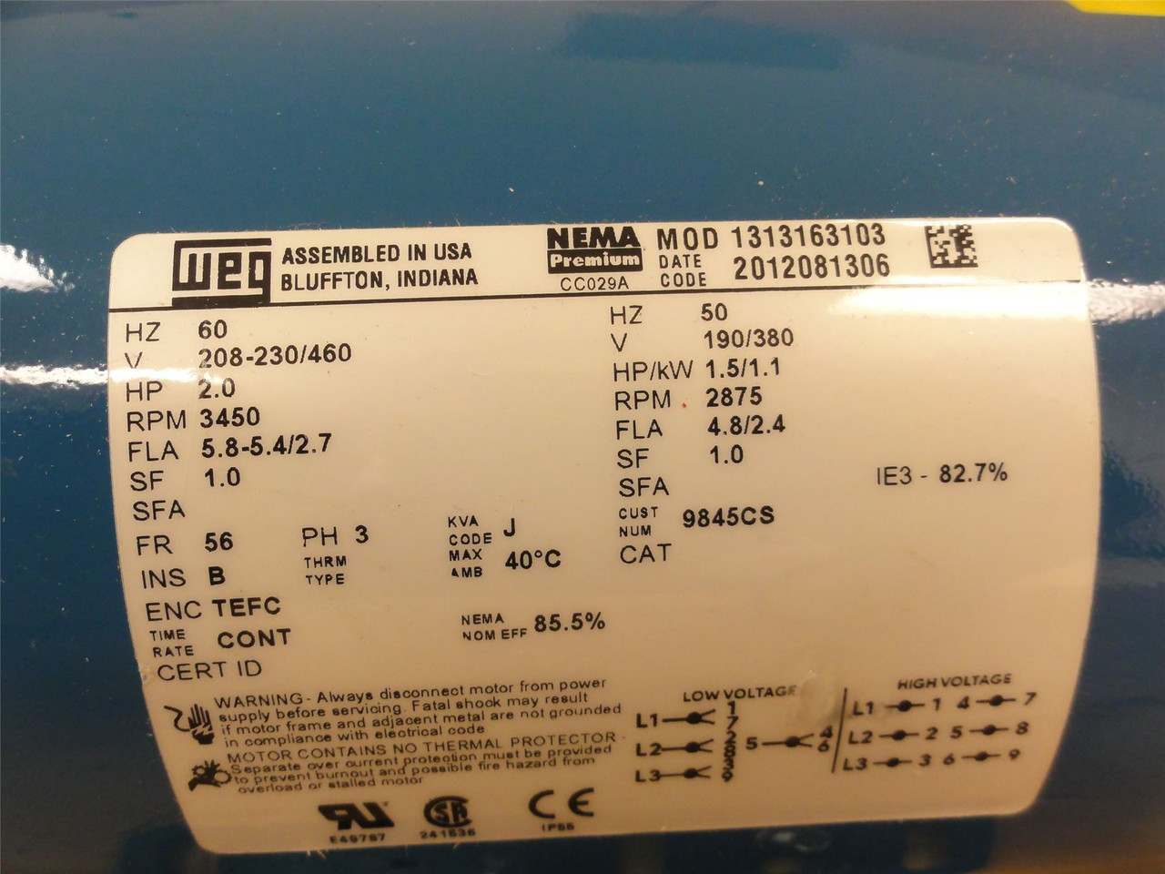 Burks T320CS7MV-HT; 2HP Regenerative Turbine Pump H26AJ0066