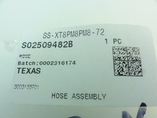 Swagelok SS-XT8PM8PM8-72; Smooth Bore PTFE Hose; 1/2" MNPT