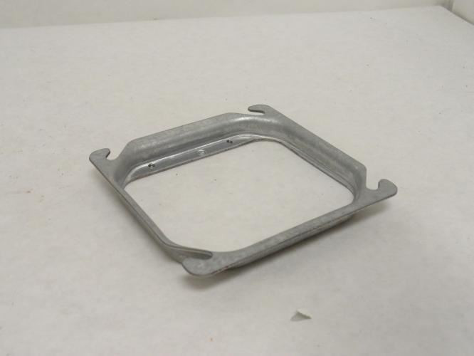 Raco 778; Lot-5 Galvanized Zinc Plaster Rings; 4" Two Gang