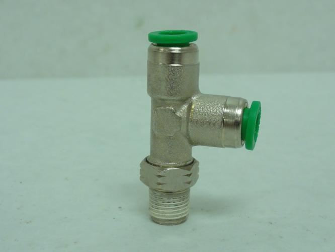 Numatics 114-104-020; Male Swivel Run Tee 1/4" x 1/8 MNPT