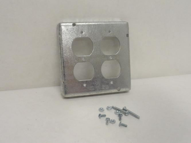 Raco 979; Square Exposed Work Cover; Duplex Receptacle