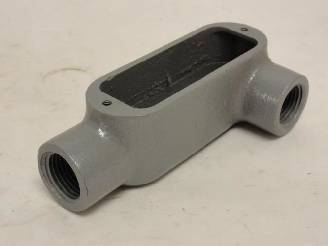 Killark OLL-1M; Duraloy Conduit Box; 1/2"; Cast Iron; LL-Style