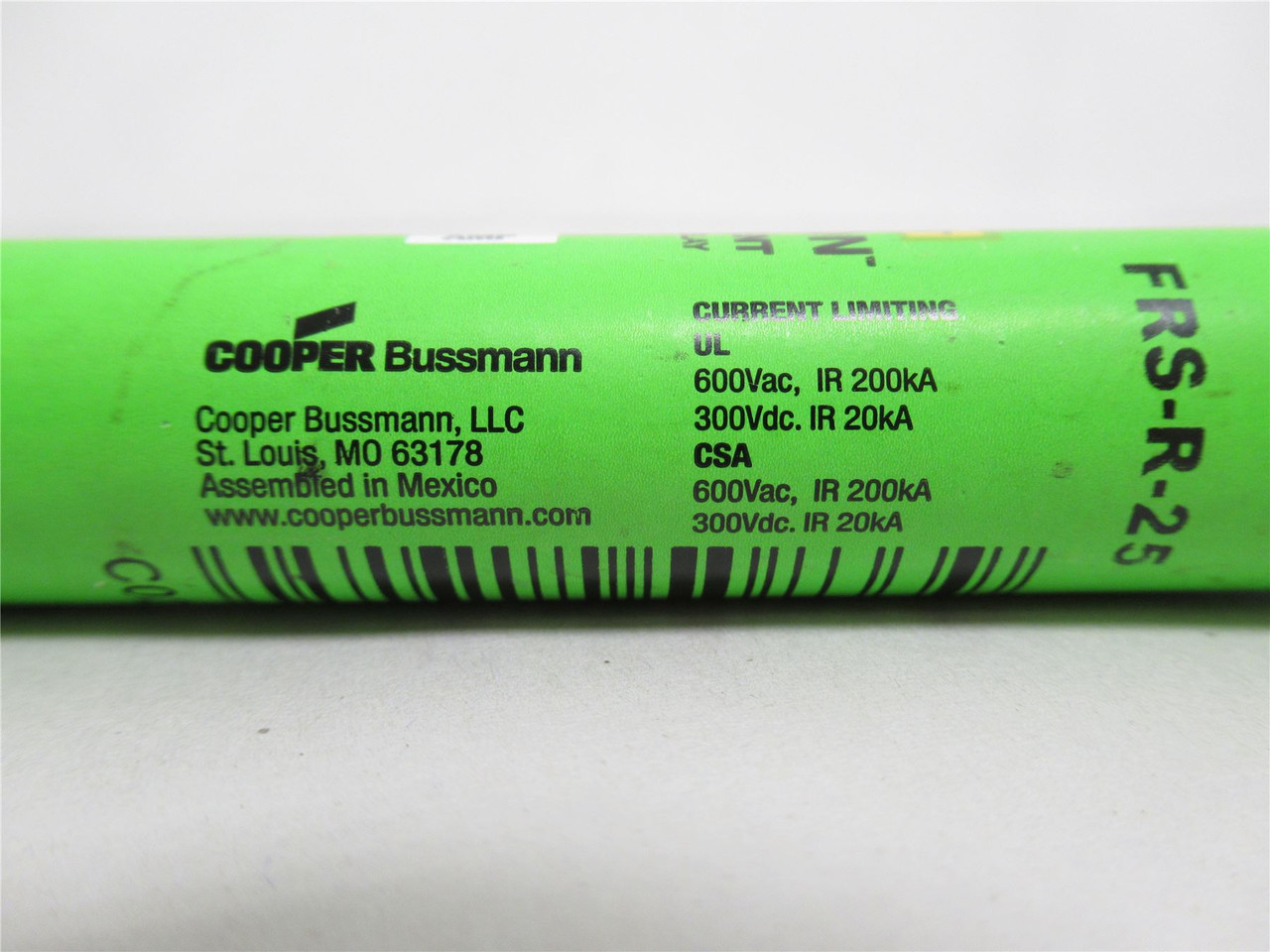 Bussmann FRS-R-25; Time Delay Current Limiting Fuse 25A; 600V