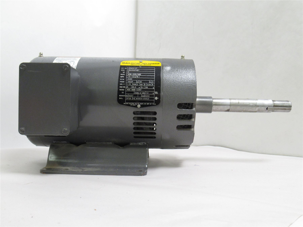 Baldor JPM3212T; AC Pump Motor 5HP; 208-230/460V; 3450RPM; 3PH
