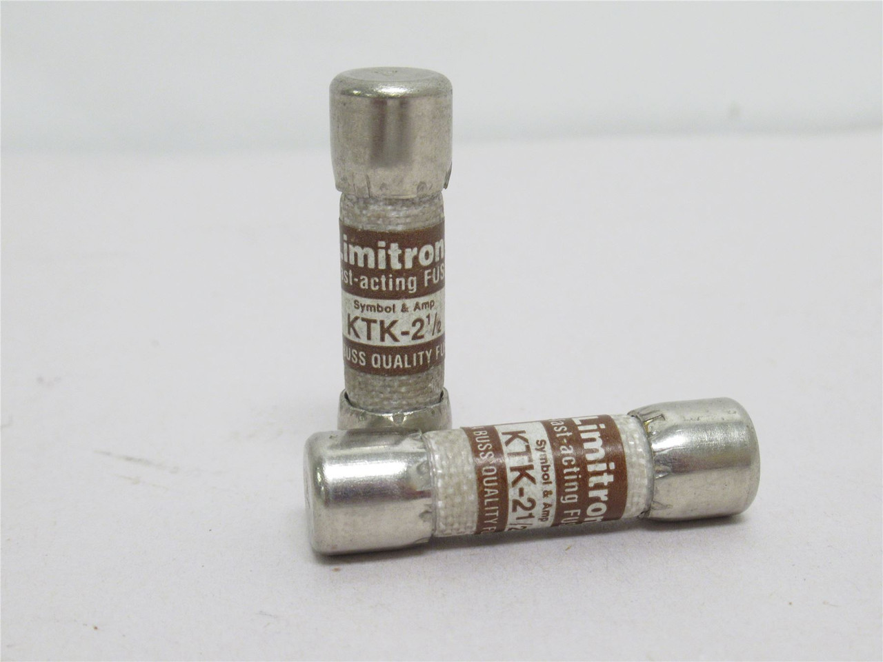 Bussmann KTK-2-1/2; Lot-2  Fast Acting Fuses; 2-1/2A; 600VAC