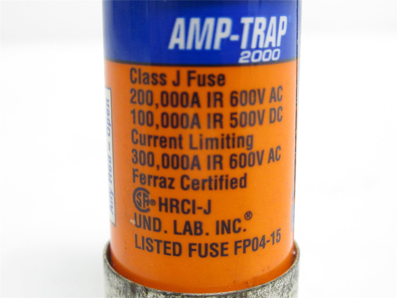 Ferraz AJT15; Dual Element Time-Delay Fuse; 15A; 600VAC