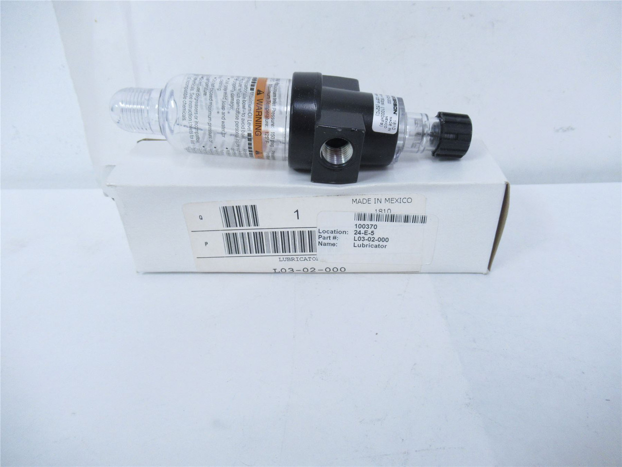 Wilkerson L03-02-000; Air Lubricator 1/4" Pmax 150psi