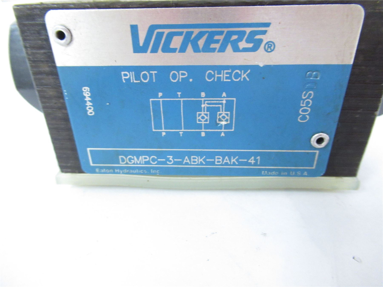 Vickers  DGMPC-3-ABK-BAK-41; Hydraulic Check Valve
