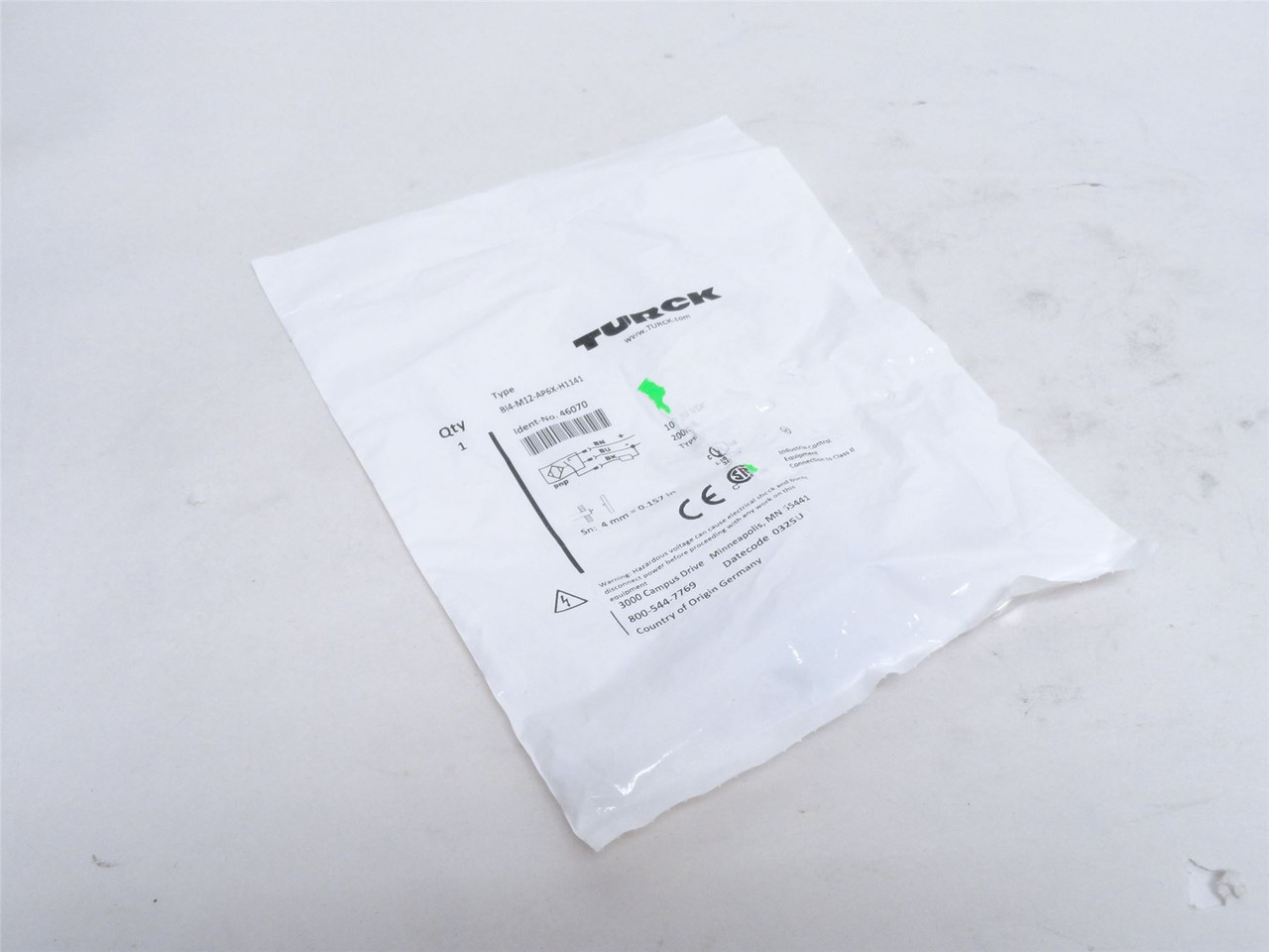 Turck BI4-M12-AP6X-H1141; Prox Sensor 46070; 10-30VDC