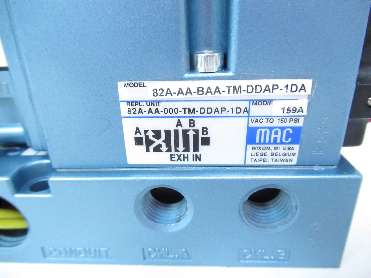 MAC 82A-AA-BAA-TM-DDAP-1DA; SolenoidValve.25"NPTF110-120VAC