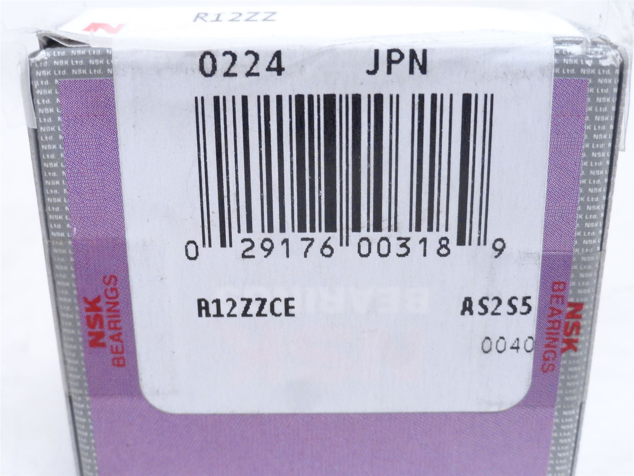 NSK R12ZZC3;  Ball Bearing; 3/4"ID x 1-5/8"OD x 7/16" Width