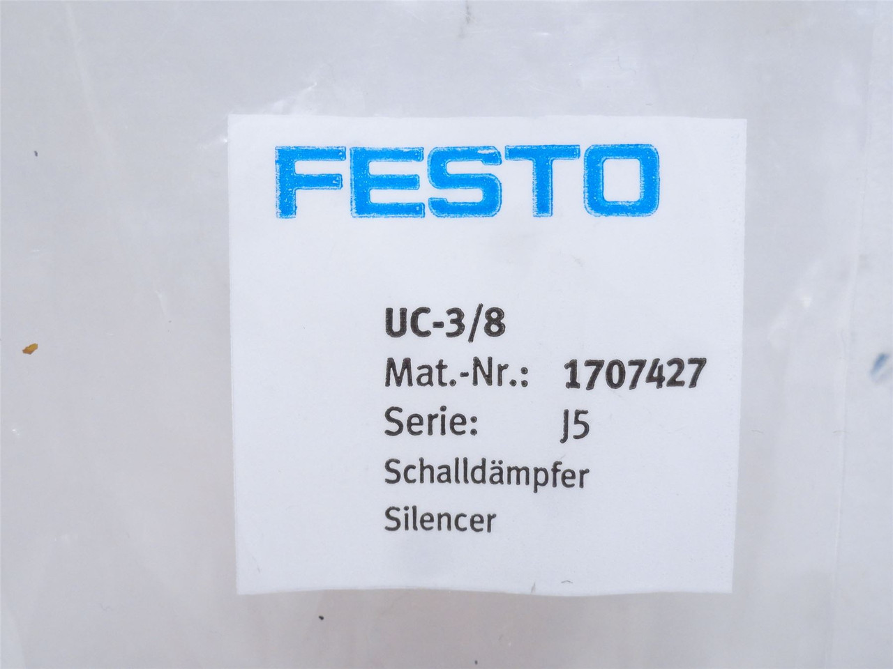 Festo UC-3/8; Air Silencer 1707427; 60dB; G3/8 Threads