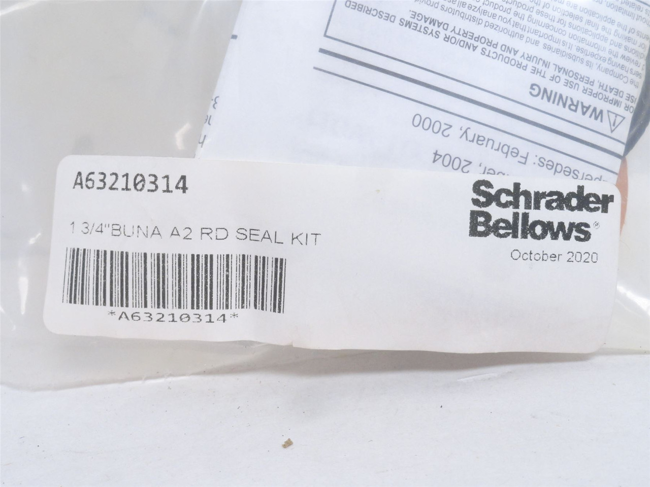 Schrader A63210314; Rod Seal Kit; Size: 1-3/4"