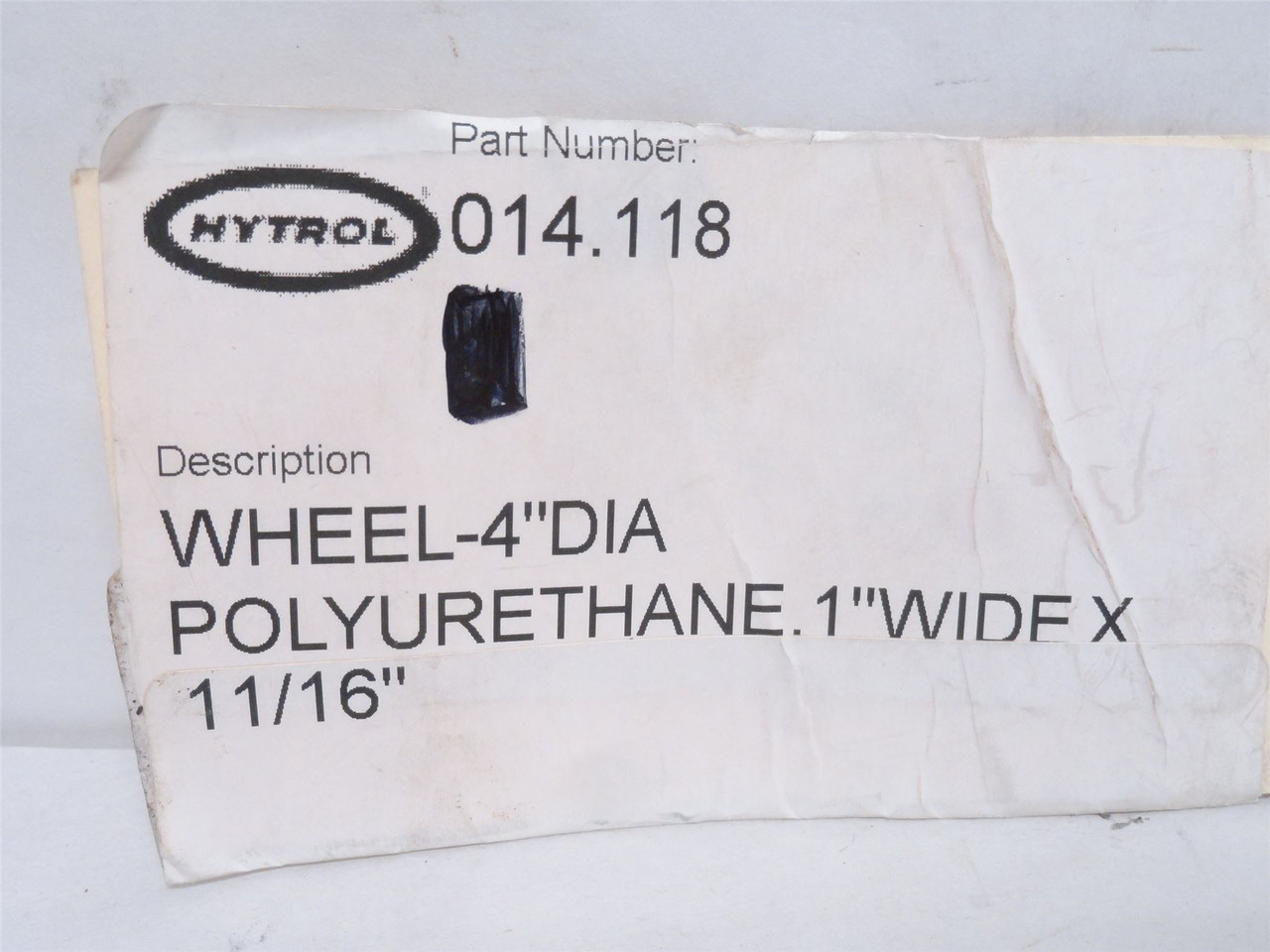 Hytrol 14.118; Red Poly Wheel; 4"OD x 1" Wide x 11/16"ID