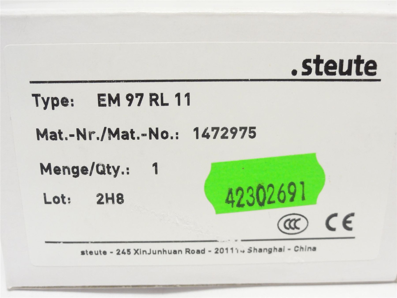 Steute EM97RL11; Position Switch W/Safety Function 1472975