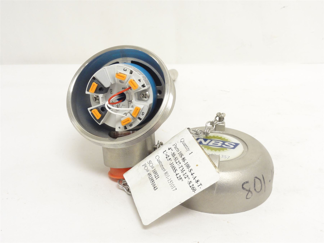 NBS 10S-86-100-S-4-A8-T-4"-SS-SL27-TM-1/2"-S.260; Temp-Sensor