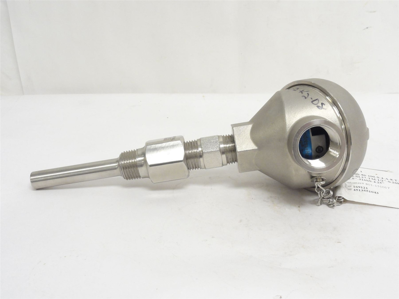NBS 10S-86-100-S-4-A8-T-4"-SS-SL27-TM-1/2"-S.260; Temp-Sensor