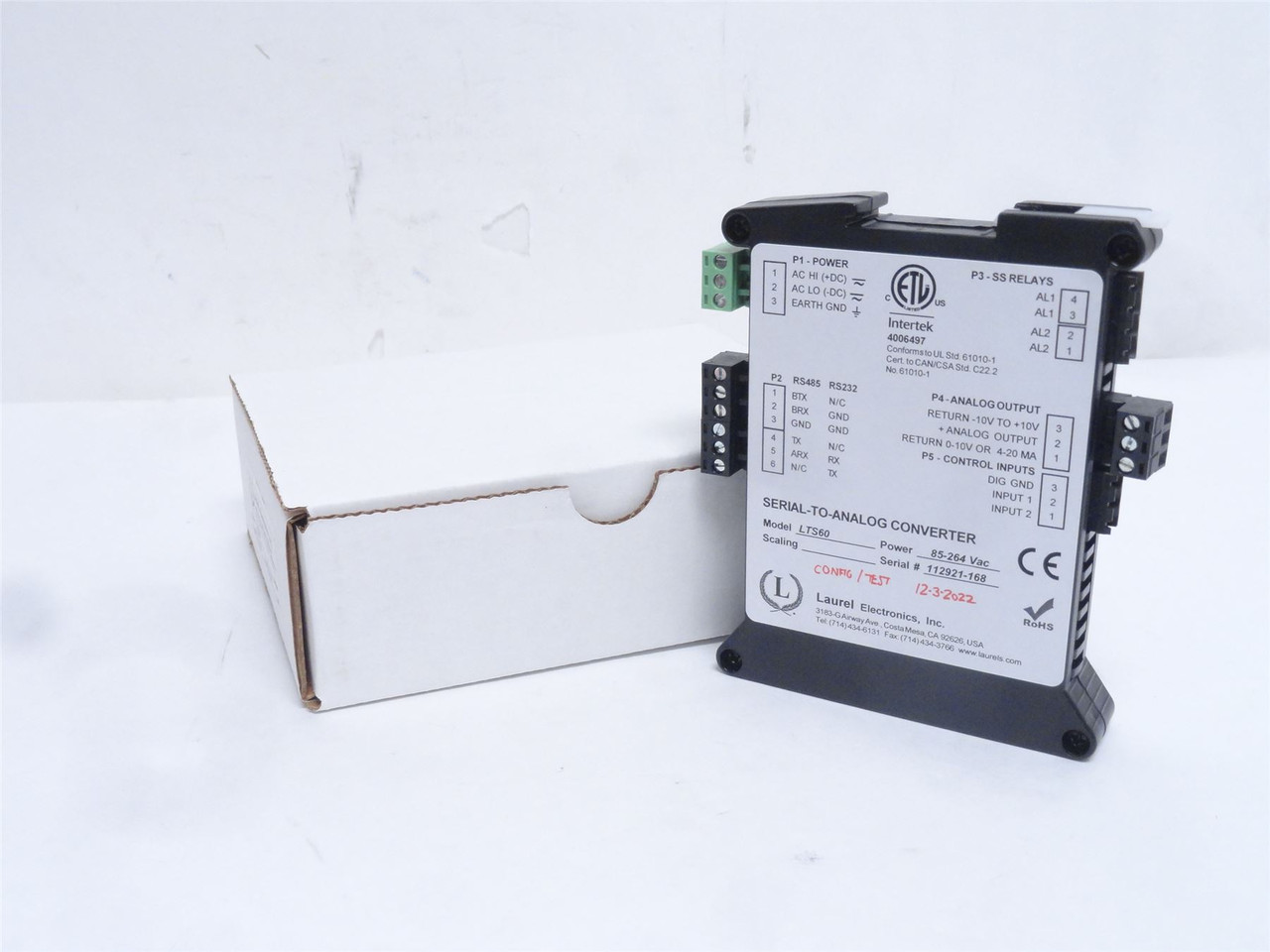 Laurel LTS60; Serial-Analog Converter; 52-264VAC; RS232/RS485