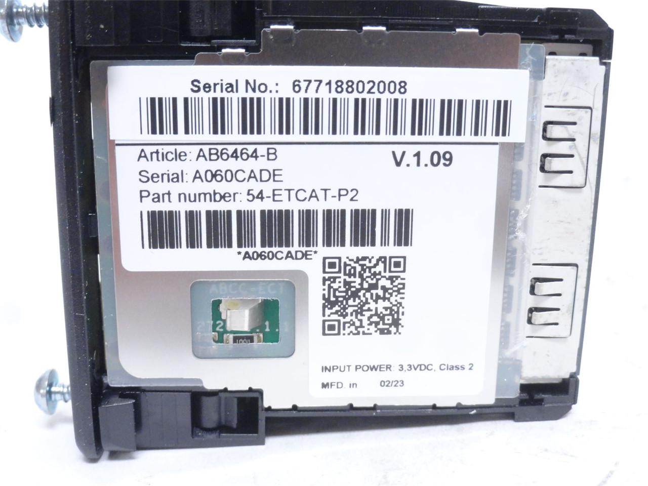Invertek OPT-2-ETCAT-IN; EtherCAT Communication Module 3.3VDC