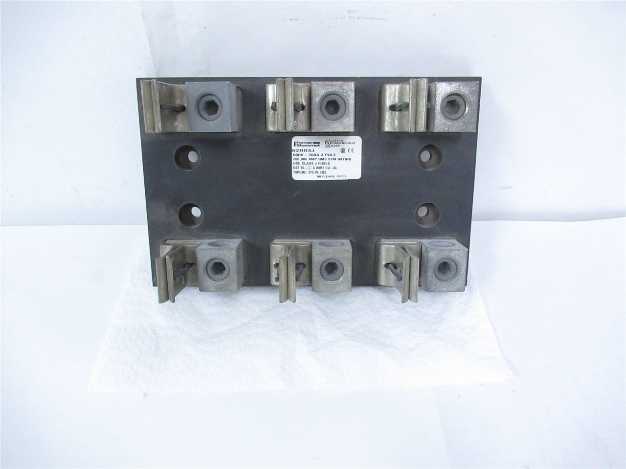 Ferraz Shawmut 62003J; Fuse Block 600V 200A 3 Pole