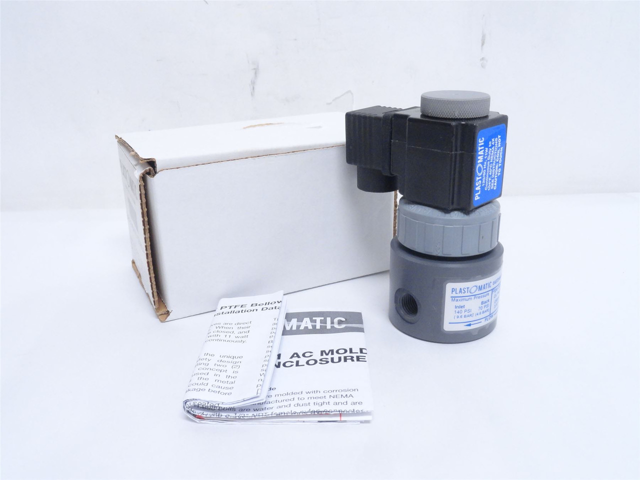 Plastomatic EAST2V6W11-120/60-PV; Solenoid Air Valve; 1/4NPT