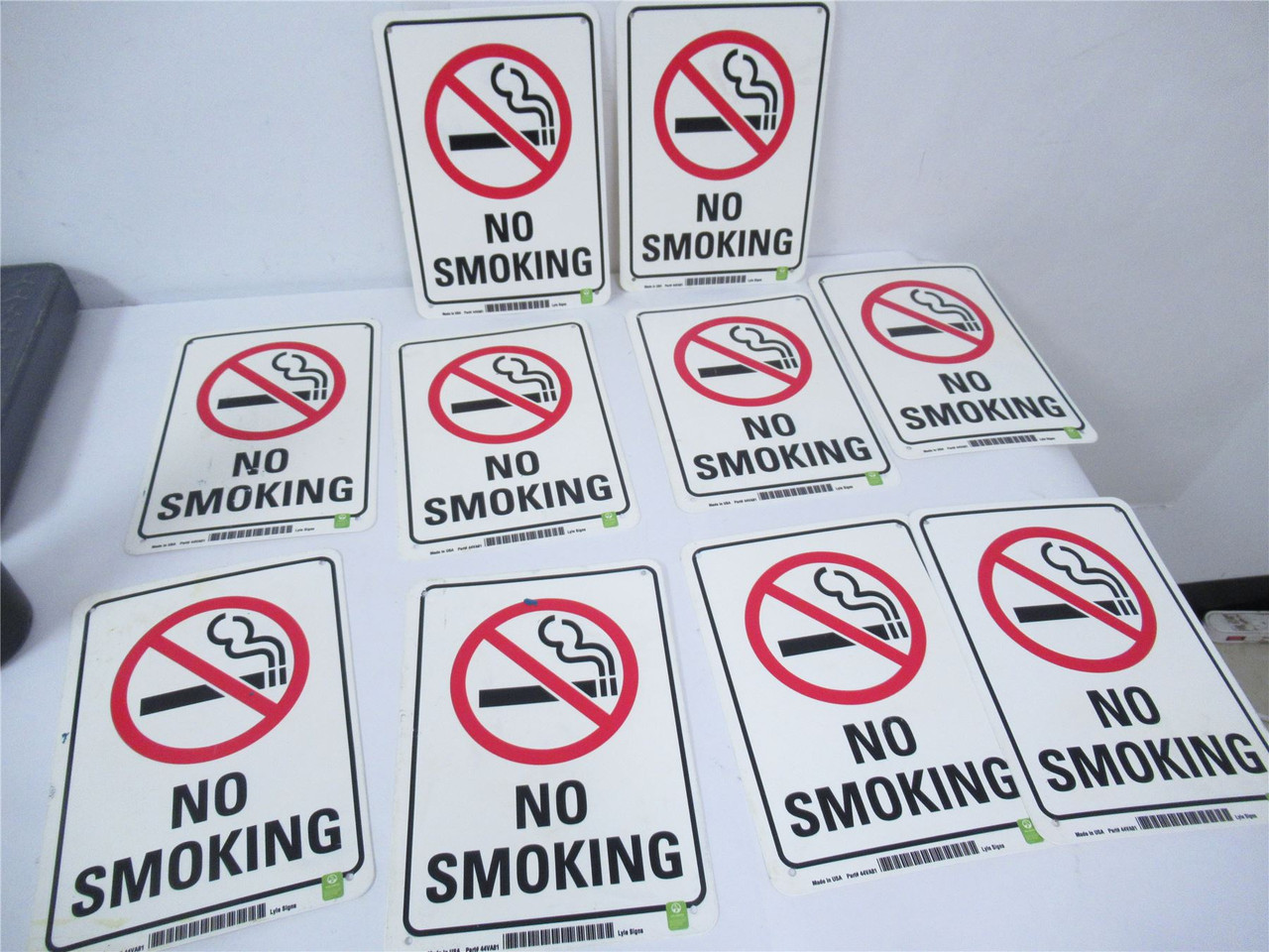 Lyle Signs 44VAB1; Lot-10 No Smoking Signs 10" x 7.25"