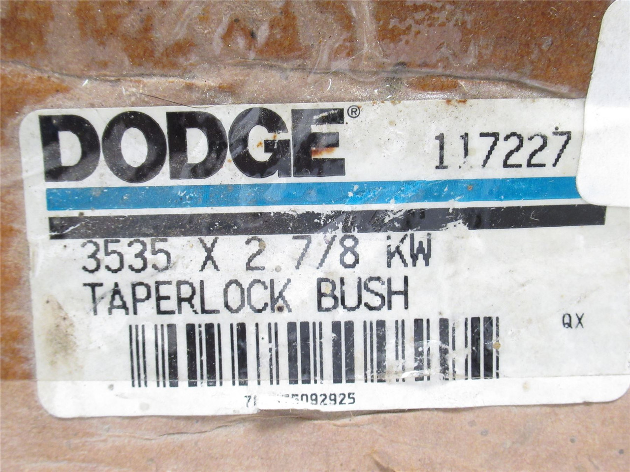 Dodge 3535 X 2-7/8; Taper-Lock Bushing 2-7/8"ID-NO set Screws