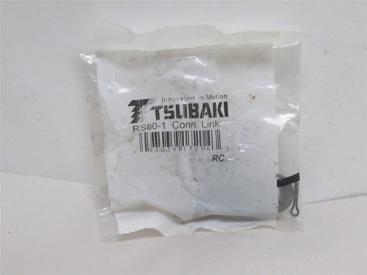 Tsubaki RS80-1 CONN LINK; Connecting Link #80; Single Strand
