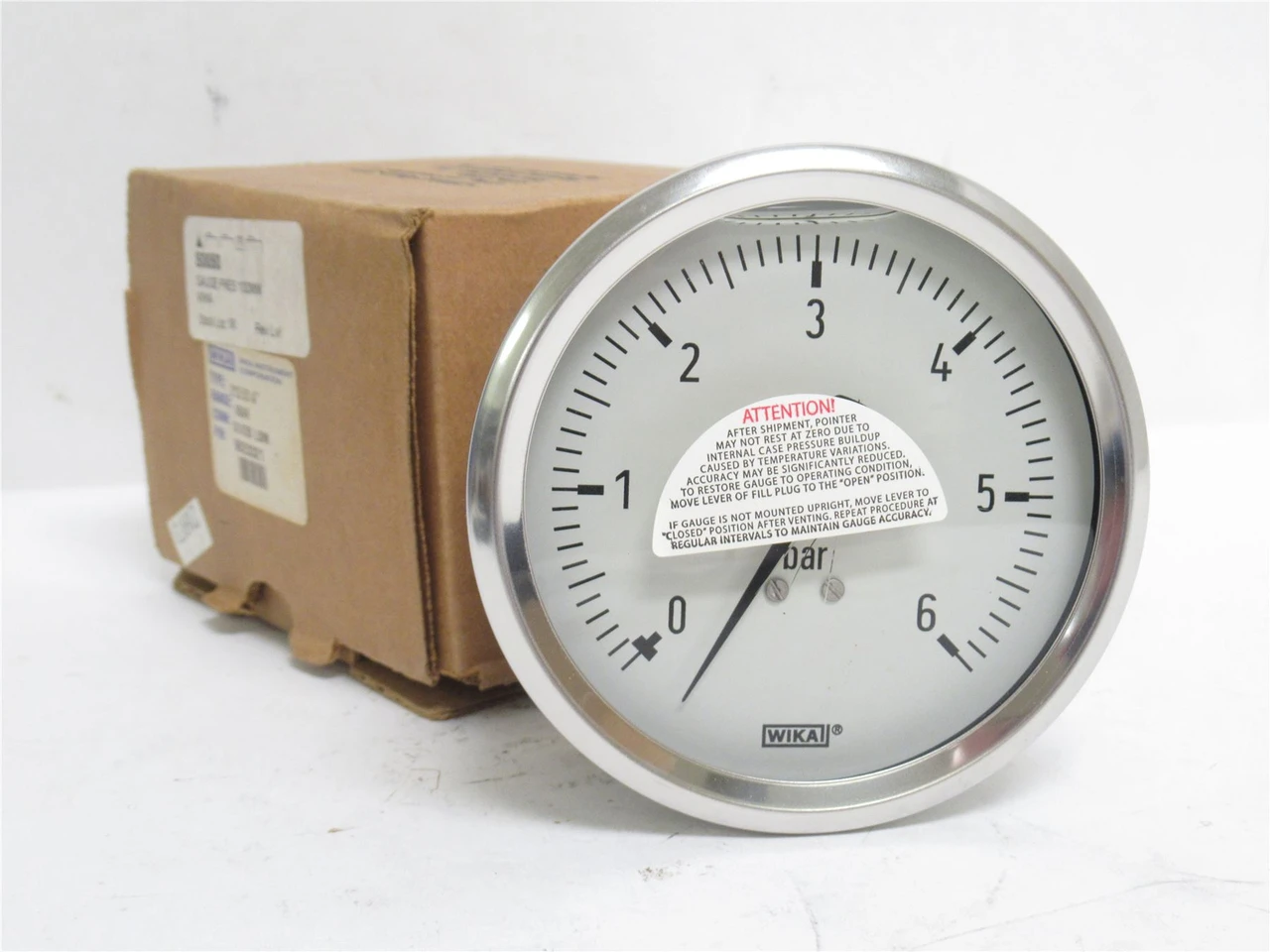 Wika 213.53 4; Pressure Gauge 9023321; 0-100PSI; Liquid Fill
