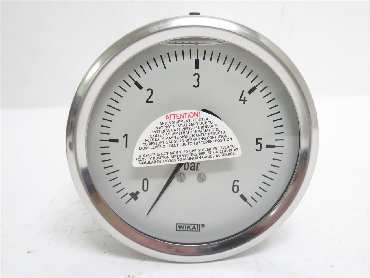 Wika 213.53 4; Pressure Gauge 9023321; 0-100PSI; Liquid Fill