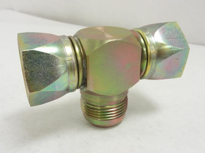Brennan 6603-16-16-16; Swivel Tee 1 JIC x 1 JIC x 1 JIC
