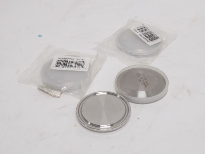 MFG- G16AMP74J ; Lot-4; Sanitary End Cap; SS-304; 1-1/2" Clamp