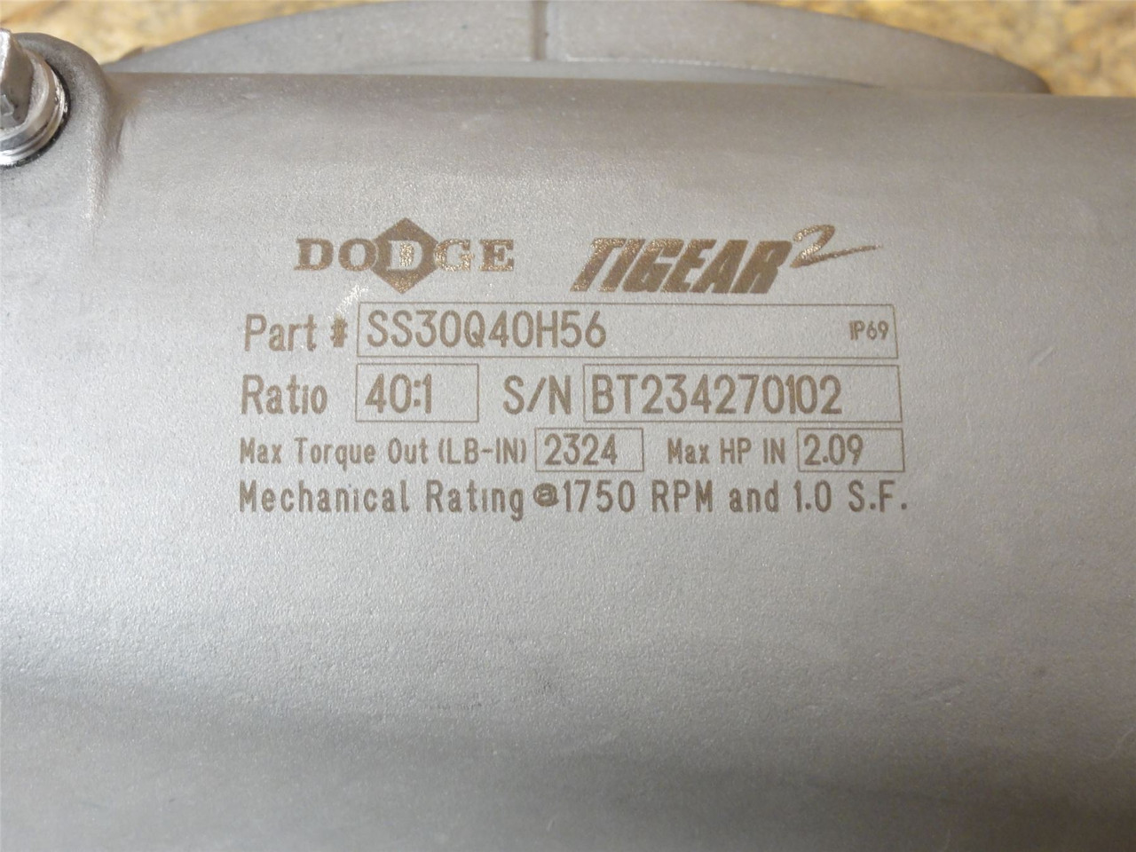 Dodge SS30Q40H56; Gear Speed Reducer; RA; SS; 30:1 Ratio